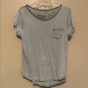 Casual Striped Short Sleeve Top